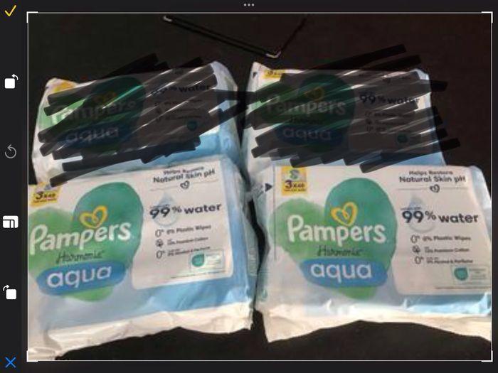 Lot de 2x 3 paquets’de 48 lingettes Pampers harmonie Aqua remise 30 % code CAHIER30