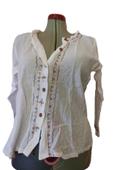 Chemise Bohème Blanc imprimée Guisen Taille L