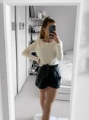 Gros pull en maille blanc cassé