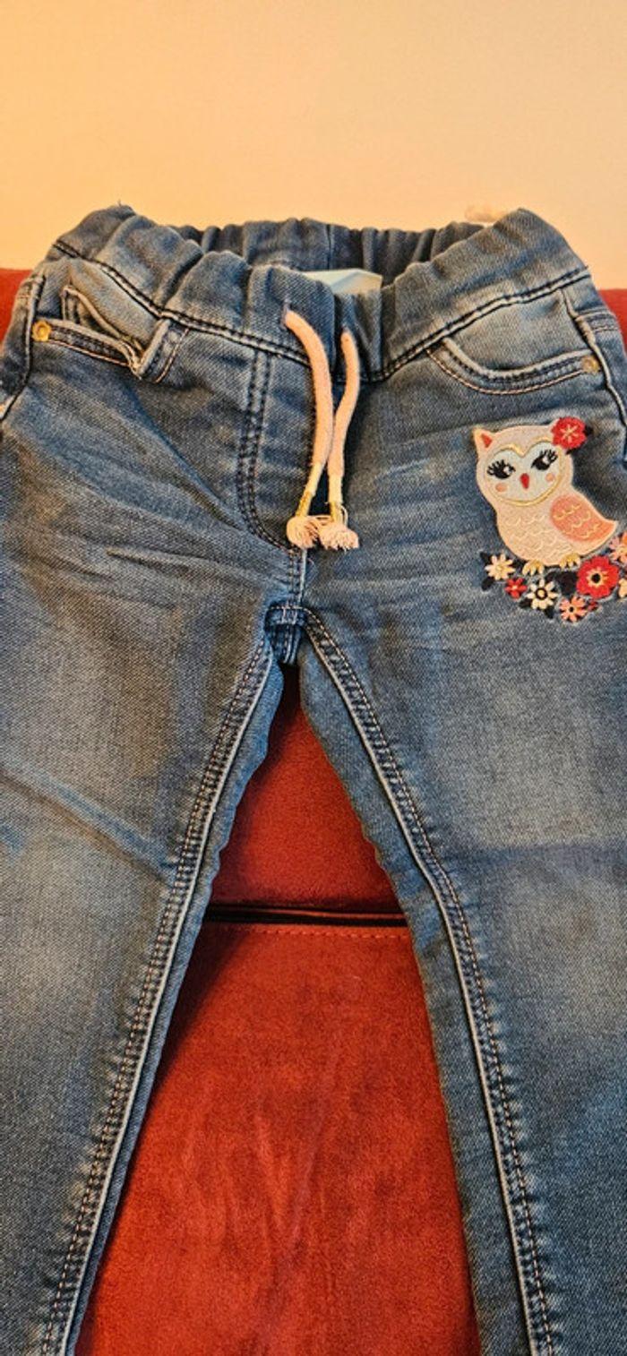 Pantalon jeans chouette, chaud, taille 2 ans, 92cm - photo numéro 4