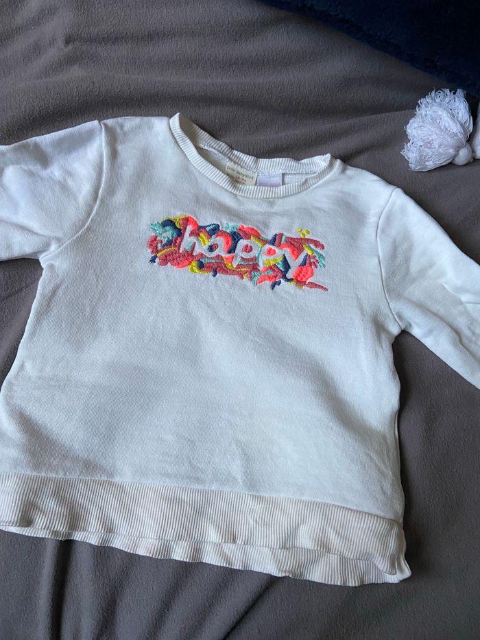 Sweat-shirt Happy 18/24 mois Zara Baby - photo numéro 3