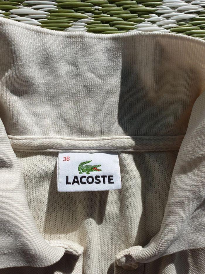 Polo lacoste crème - photo numéro 3