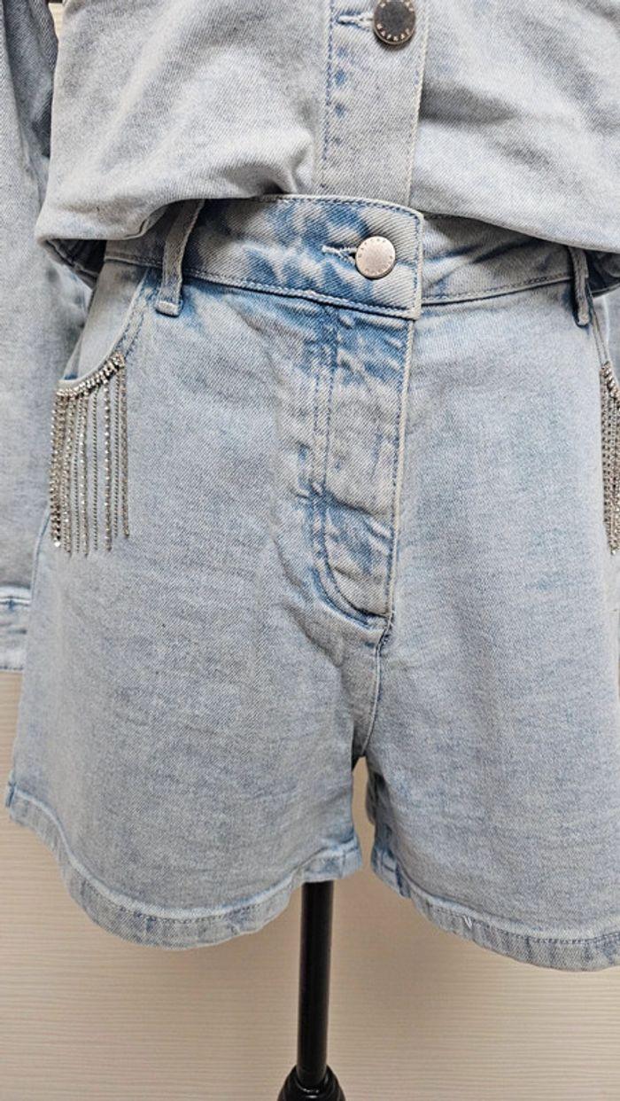 Ensemble short veste jean strass bijoux Naf Naf - photo numéro 6