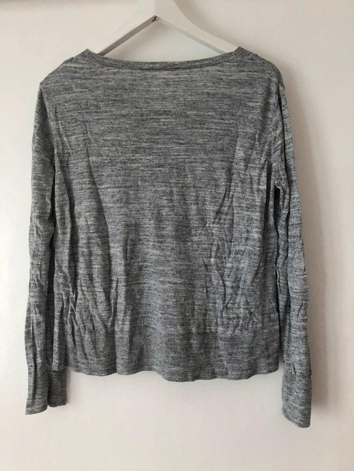 Pull manches longues gris camaïeu taille S - photo numéro 2