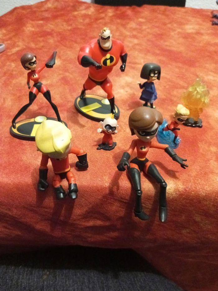 Lot de 7 figurines Disney les indestructibles incredibles - photo numéro 1