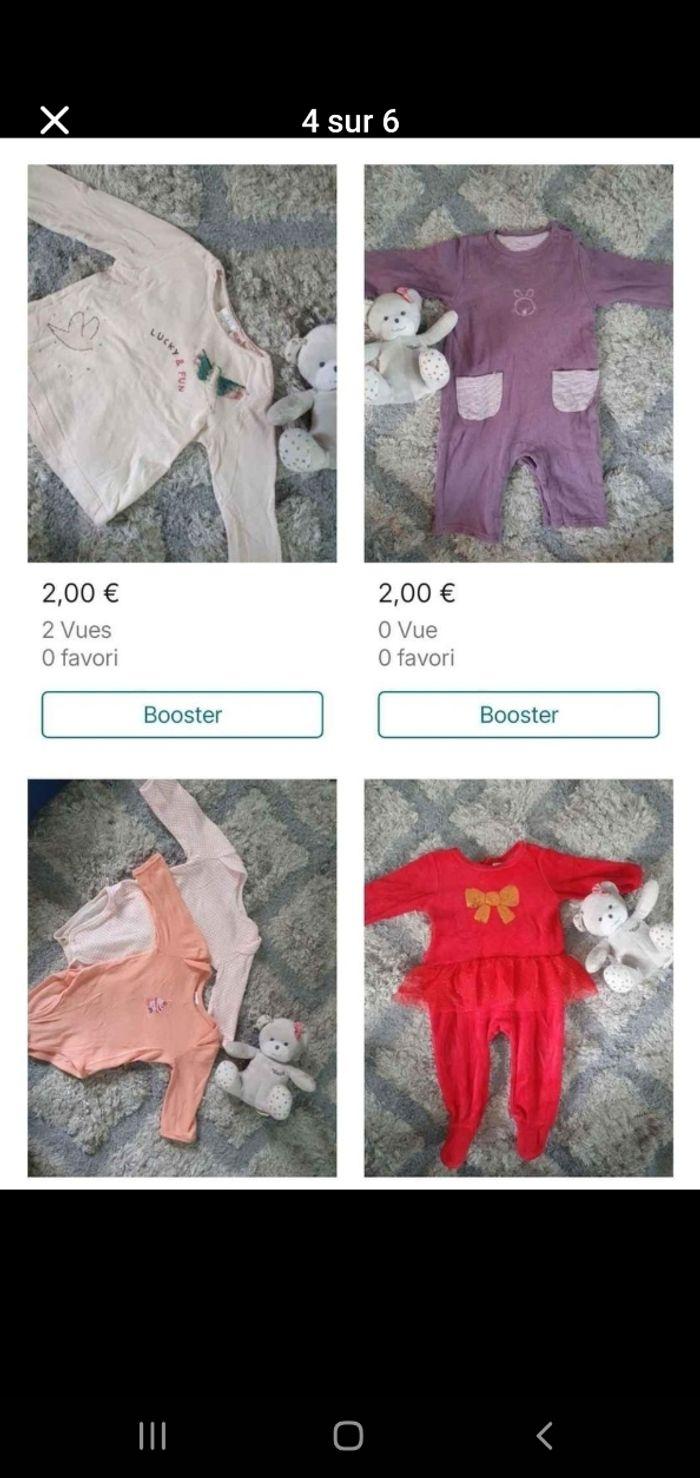 Gros lot vetements bébé fille 6 mois - photo numéro 2