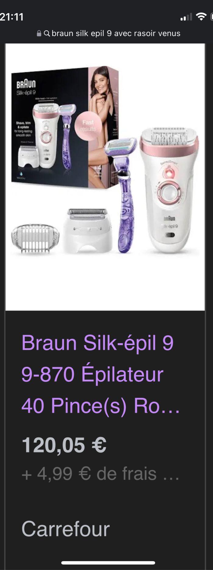 Braun Silk-Epil 9 9-720 Épilateur - Violet/Or Rose - photo numéro 5