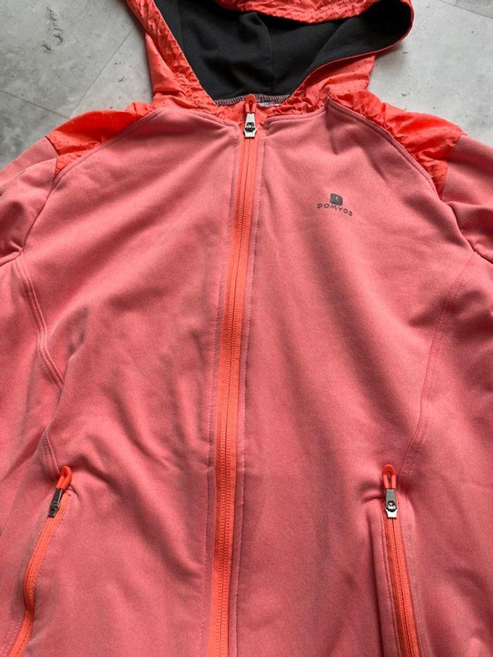 Veste Domyos corail à capuche - photo numéro 2