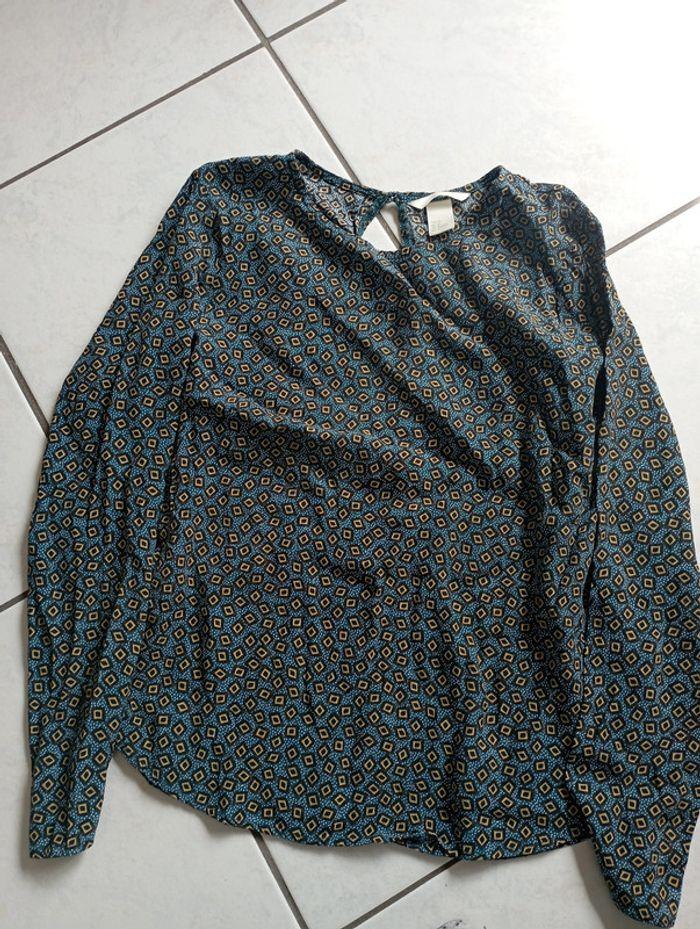 Blouse manches longues imprimé géométrique H&M 34 - photo numéro 1