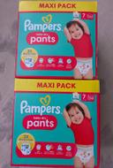 Lot de 2 paquets de couches Pampers taille 7