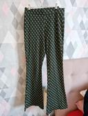 Pantalon flare Jacquard