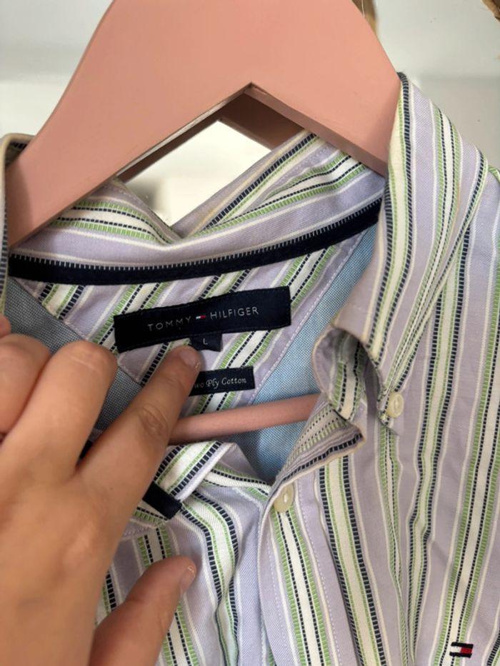 Chemise rayures Tommy Hilfiger L - photo numéro 4