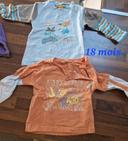 Lot de 4 tee-shirts manches longues 18 mois