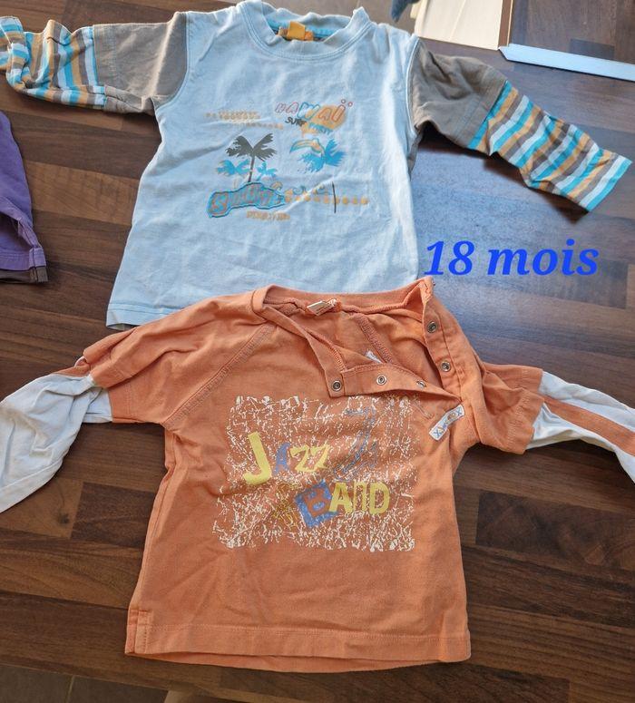 Lot de 4 tee-shirts manches longues 18 mois - photo numéro 1