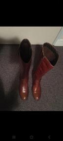 Bottes cuir marron