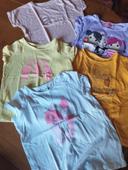 Lot 6 t-shirt manches courtes taille 4 ans