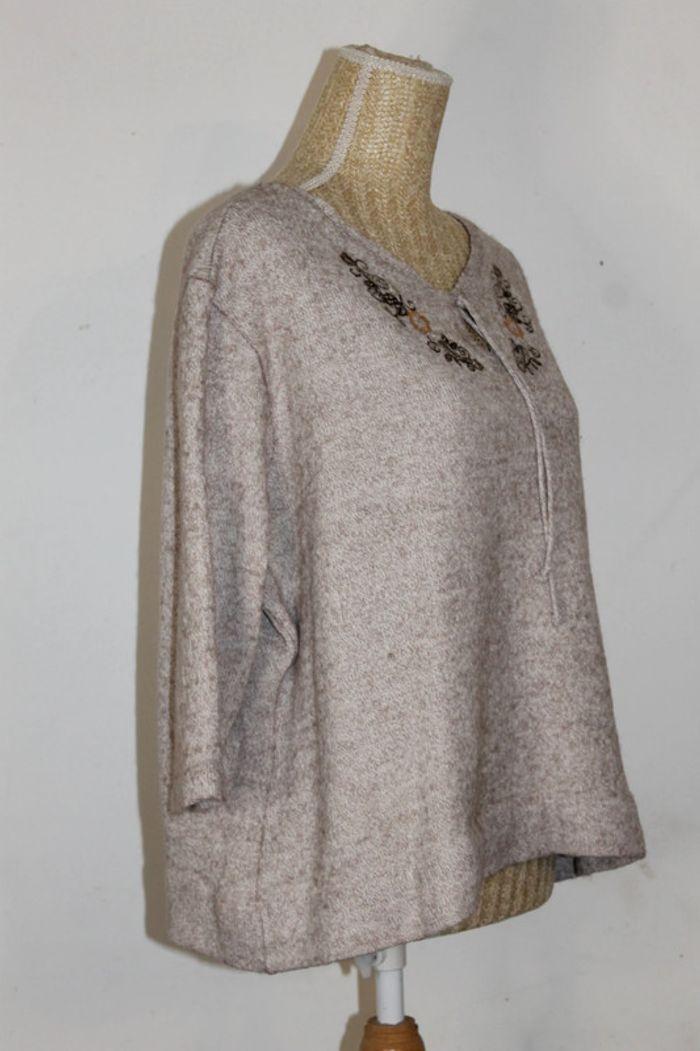 Pull hiver beige - Damart - manches 3/4 - photo numéro 4