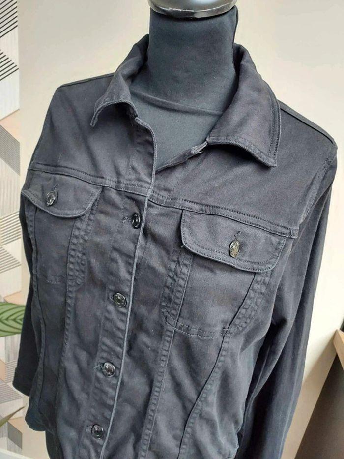 Veste en jean noire Tex taille 44 - photo numéro 2