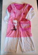 Déguisement costume enfant fille pyjama hello Kitty velours brosse brush césar 3 / 4 / 5 ans