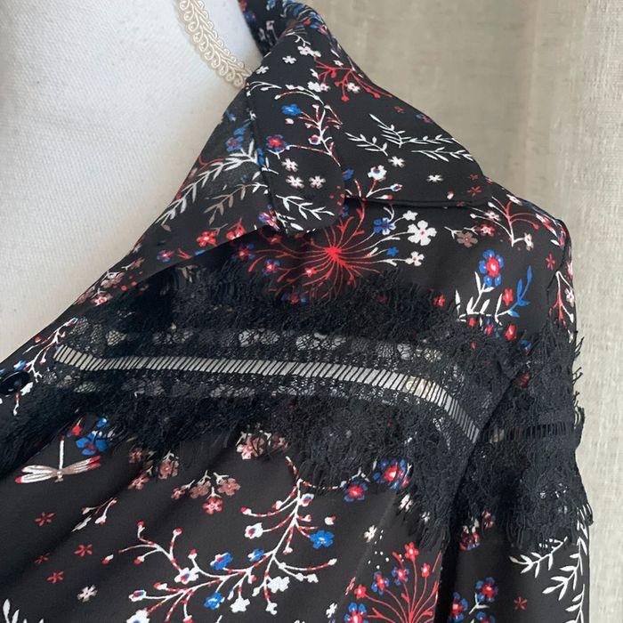 Chemise noir à motif fleurs - photo numéro 3