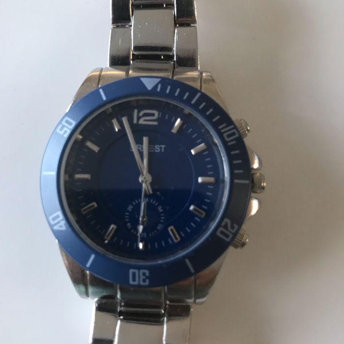 Montre argenté cadran bleu - photo numéro 1