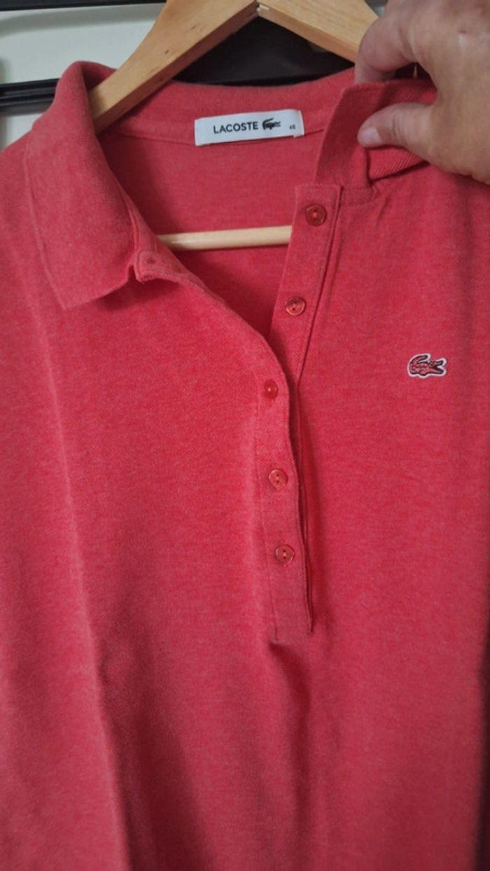 Polo Lacoste corail T.46 - photo numéro 4