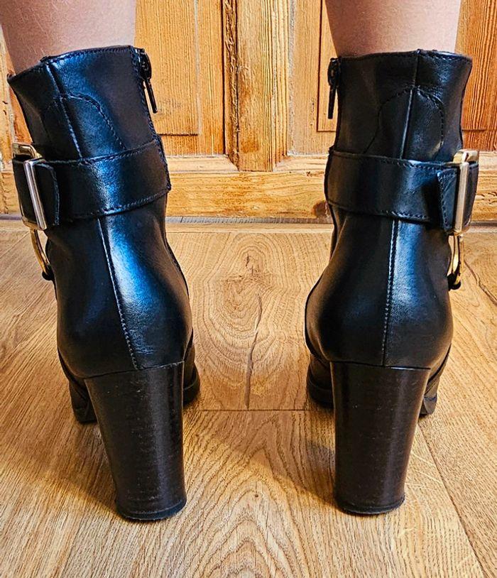 Bottines Minelli cuir cuero noir black 37 - photo numéro 2