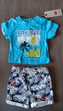 Ensemble short et tee shirt Lee Cooper 3 mois