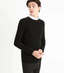 Pull homme celio noir maille col rond taille L