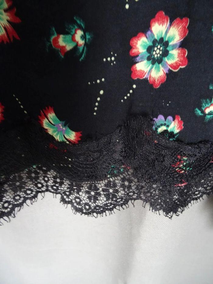 robe d'ete Zara noir fleuri taille XS - photo numéro 5