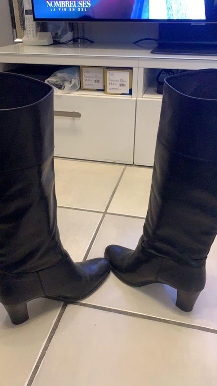 Bottes en cuir noir - photo numéro 5