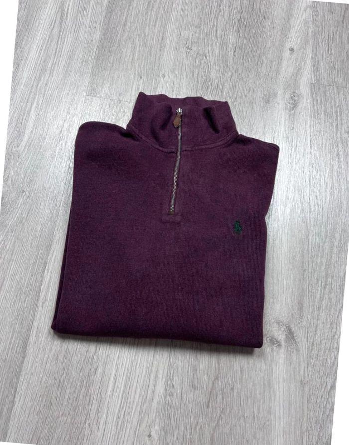 👕 Half Zip, Quart Zip, sweat col roulé à fermeture Ralph Lauren Bordeaux Taille S 👕 - photo numéro 1