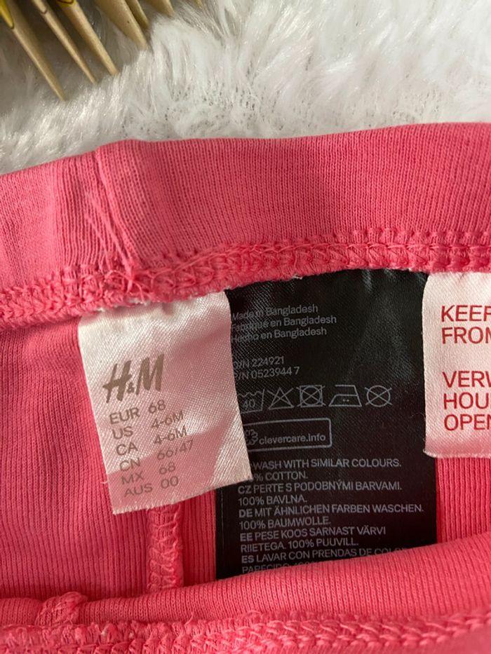 Leggins pantalon rose H&M 4-6 mois tbe - photo numéro 3