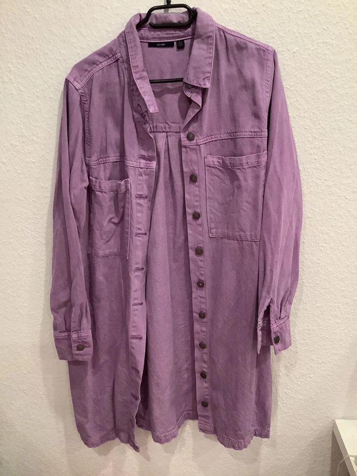 Veste longue en Jeans violet - photo numéro 1