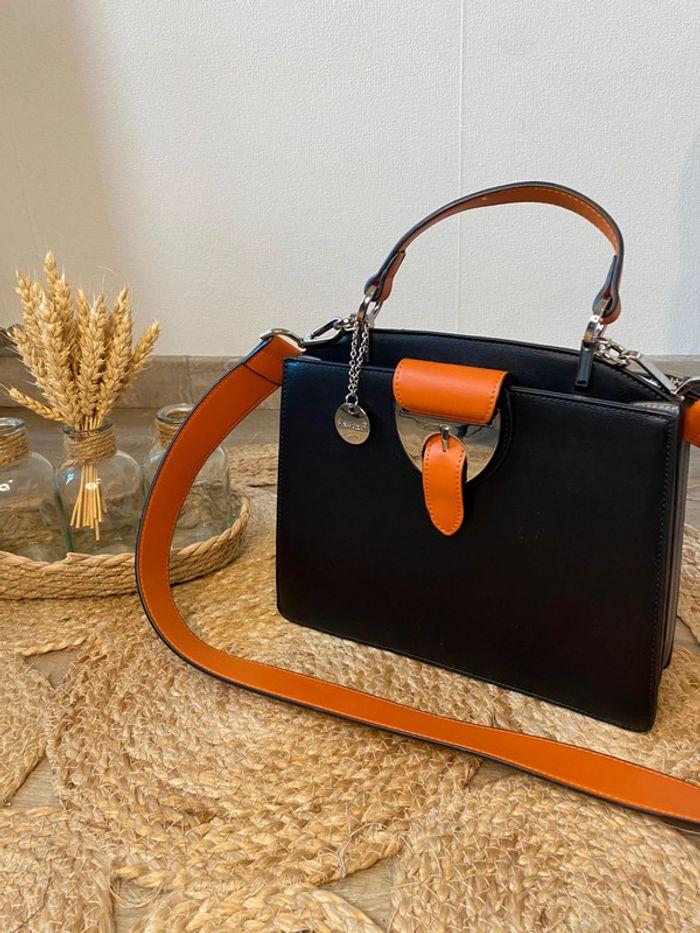 Sac à main avec bandoulière noir et orange Alex Max - photo numéro 1