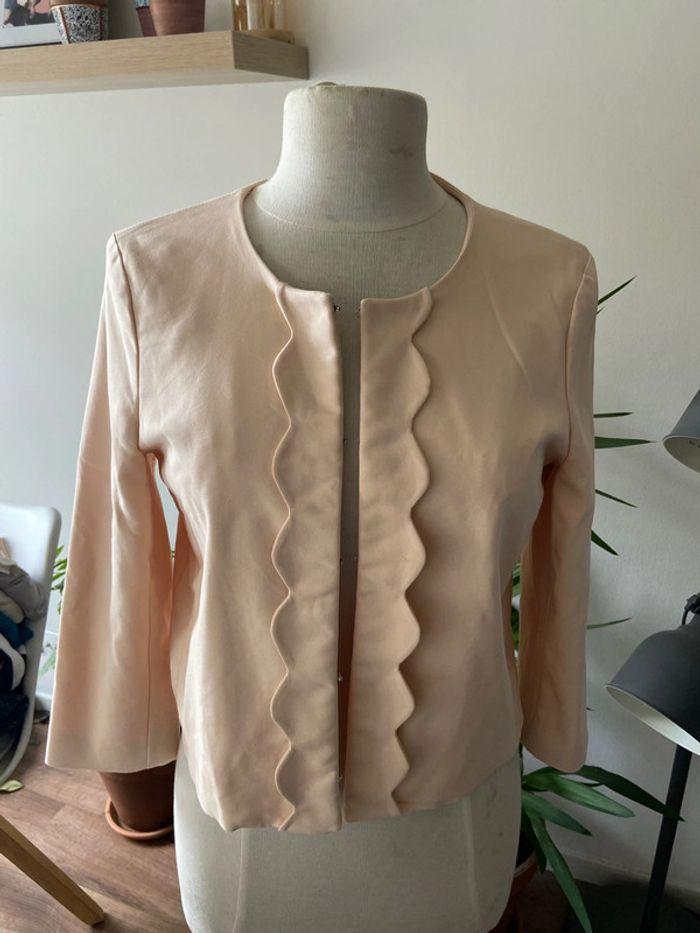 Veste tailleur rose pale La Redoute - photo numéro 1