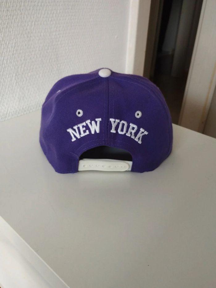 🧢Casquette noir, mauve et verte New York NY🧢 - photo numéro 2