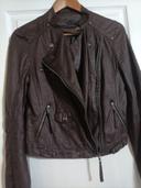 Blouson/veste court taille S marron foncé