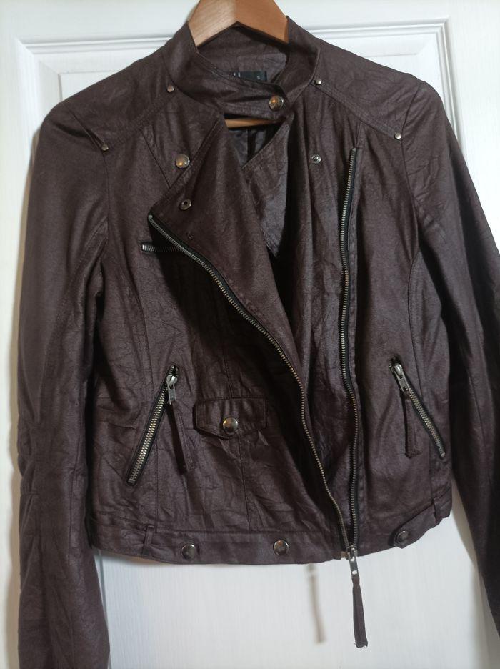 Blouson/veste court taille S marron foncé - photo numéro 1