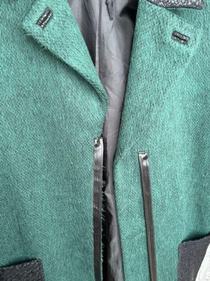 Manteau duveteux vert Kookaï 40 - photo numéro 7