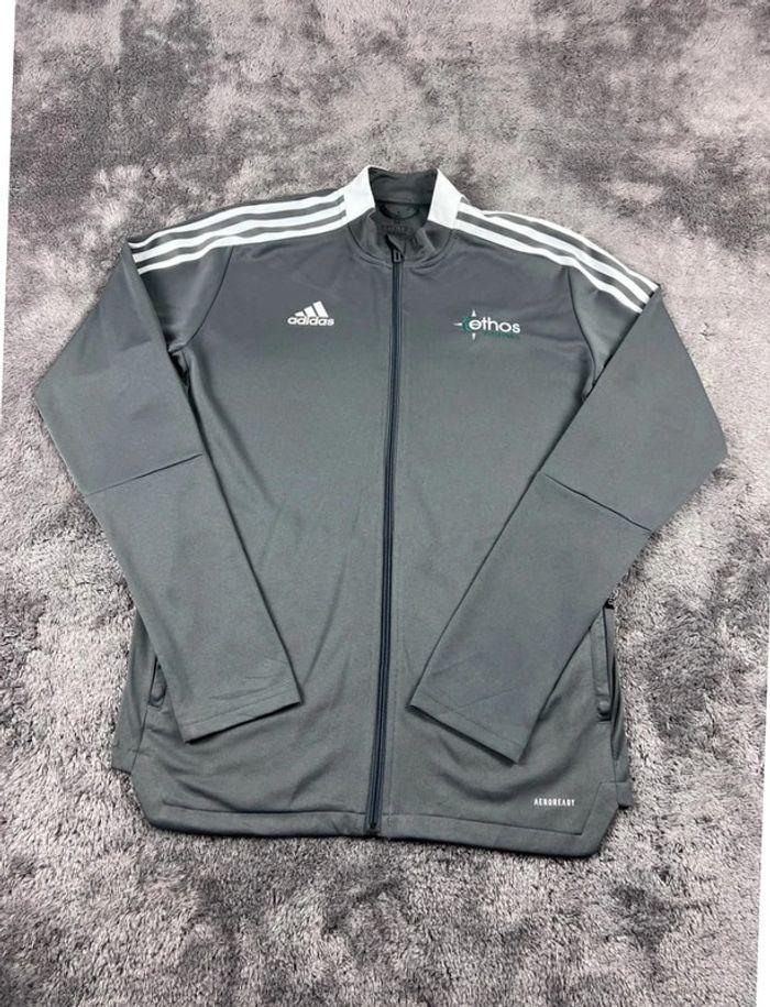 👕 Veste de Sport Adidas Vintage Gris Taille M 👕 - photo numéro 1