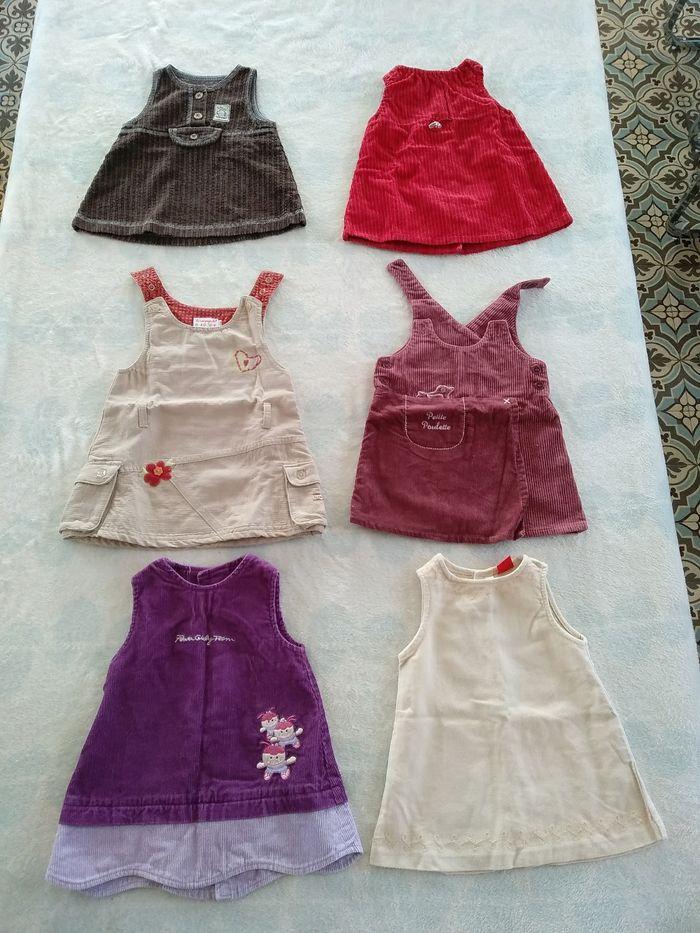 Lot de 12 robes et 3 salopettes taille 6 mois - photo numéro 3