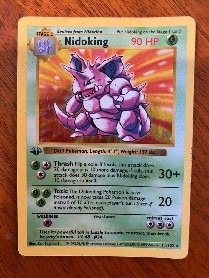 Carte Nidoking Pokémon 1st Édition - photo numéro 2