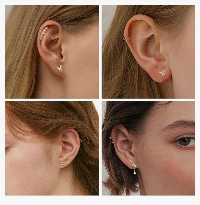 [NEUF] Lot de 21 boucles d’oreilles & piercings (hélix, tragus, lobe, barre) - photo numéro 5