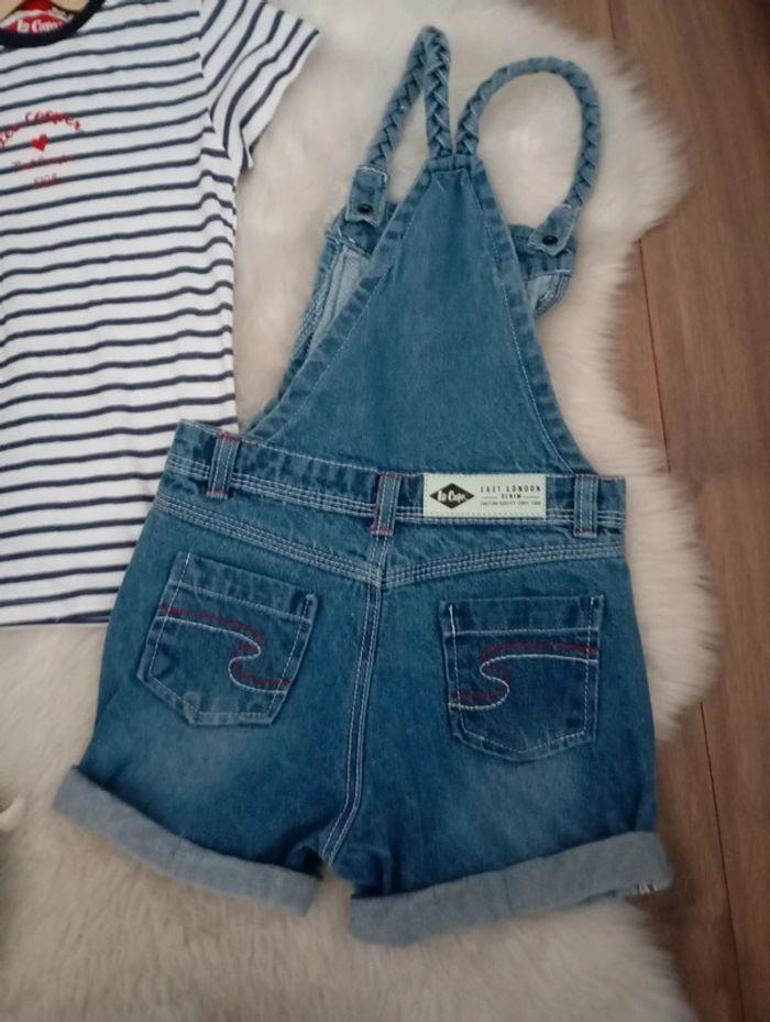 Ensemble fille Lee Cooper 6 ans salopette jean + t-shirt - photo numéro 10