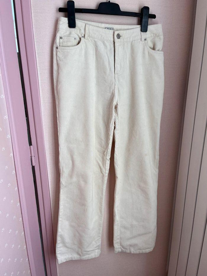 Pantalon velours blanc taille M/38 - photo numéro 2