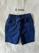 Short bleu 6 mois garçon Petit Bateau