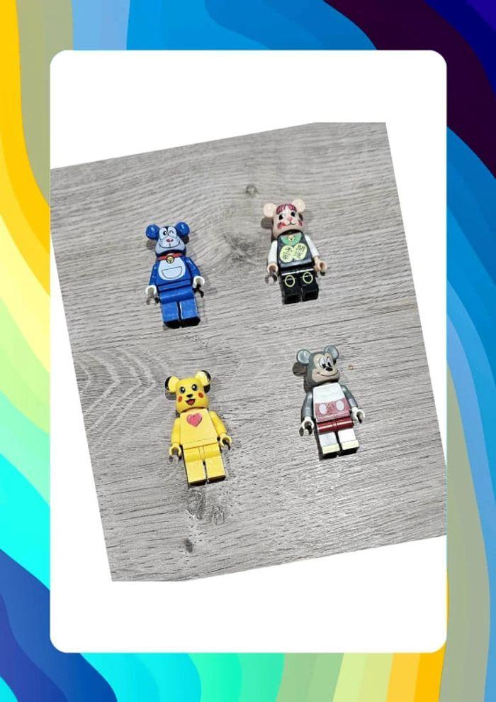 Lot de 4 minifigurines héros ours (compatible Lego)