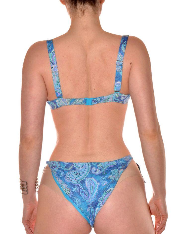 ensemble de maillot de bain 2 pièces bleu clair motif floral taille M bonnet D - photo numéro 7