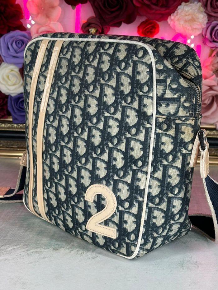 Sac Dior Girly tissu logo bleu - photo numéro 12